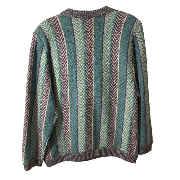 Vintage 80’s James Kenrob Union Made Cardigan Geometric XL - Picture 8 of 8